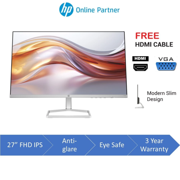 HP Series 5 23.8 inch FHD Monitor - 524sf